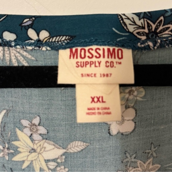 Mossimo Supply Co. Teal and Floral Side Zip & Wrap Sundress, Sz XXL - Picture 4 of 7